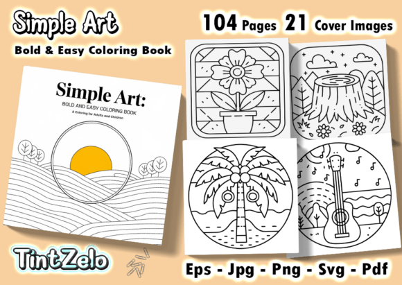 A Bold Graphic Approach to Coloring Pages for Business Branding