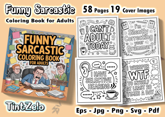 A Designer’s Review: The Sarcastic Coloring Book Graphics