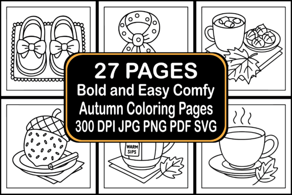 A Graphic Designer's Review of Bold Autumn Coloring Graphics