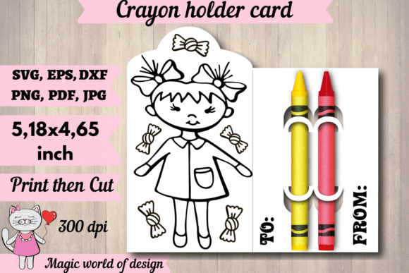 A Practical Review of Lovely Girl Crayon Holder Card Graphics
