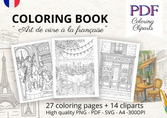 An Experienced Publisher's Review: Coloring Book French Lifestyle Graphics