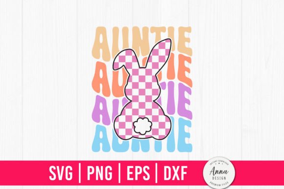 Auntie Retro Easter Bunny Graphics for Premium Editorial Content