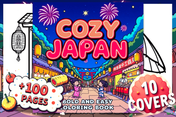 Bold Easy Cozy Japan Coloring Pages: A Graphics Asset Review