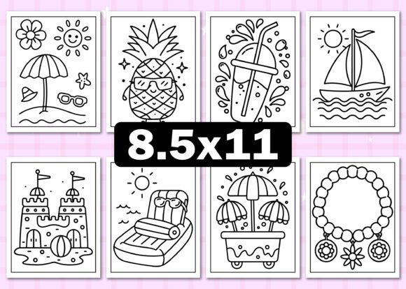 Crafting Vintage Summer Vibes: A Retro Coloring Asset Review