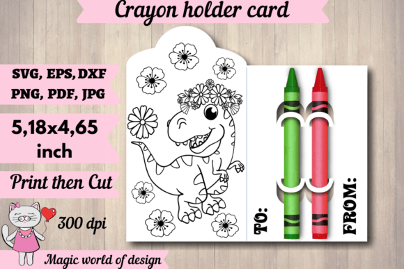 Dinosaur Coloring Card Holder SVG: A Brand Designer's Review