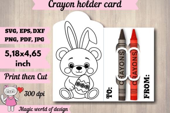 Essential Crafts Graphics: Bunny Bear Crayon Holder