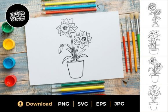 Garden Flowers Graphics for Local Brand Identity
