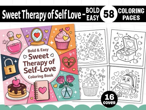 Graphic Asset Review: Self Love Coloring Pages