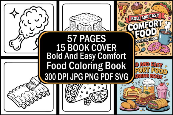Graphics: Bold Comfort Food Coloring Pages