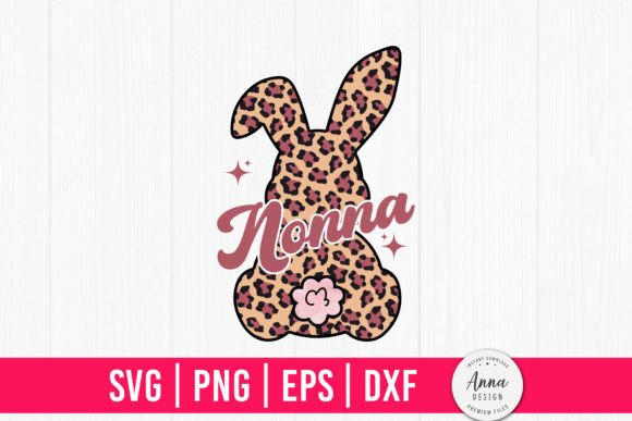 Nonna Easter Leopard Bunny: A Standout Graphic for Print Templates