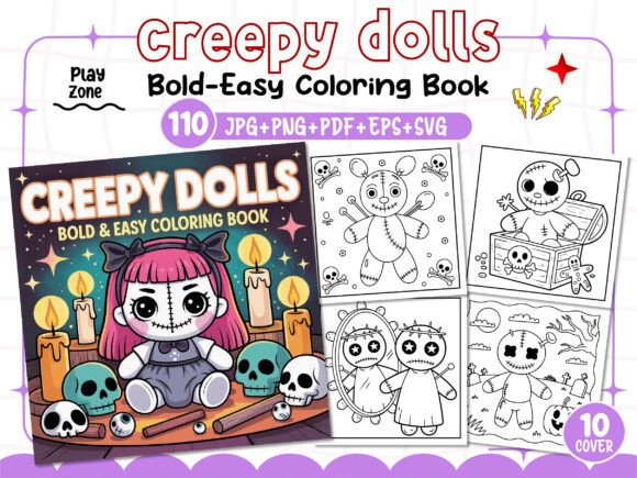 Reviewing Creepy Dolls Bold Easy Coloring Pages Graphics