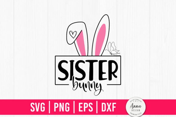 Sister Bunny Happy Easter: A Seasonal Graphics Asset for Print Templates