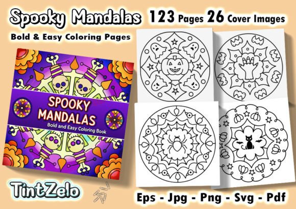 Spooky Mandalas Bold Graphics for Seasonal Branding