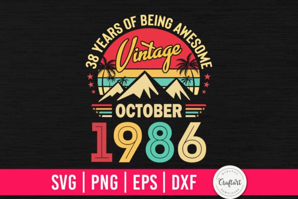Vintage Birthday Graphics for Craft-Driven Branding
