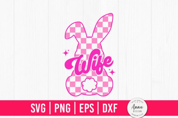 Wife Easter Bunny Graphics for Print Templates & Campaigns